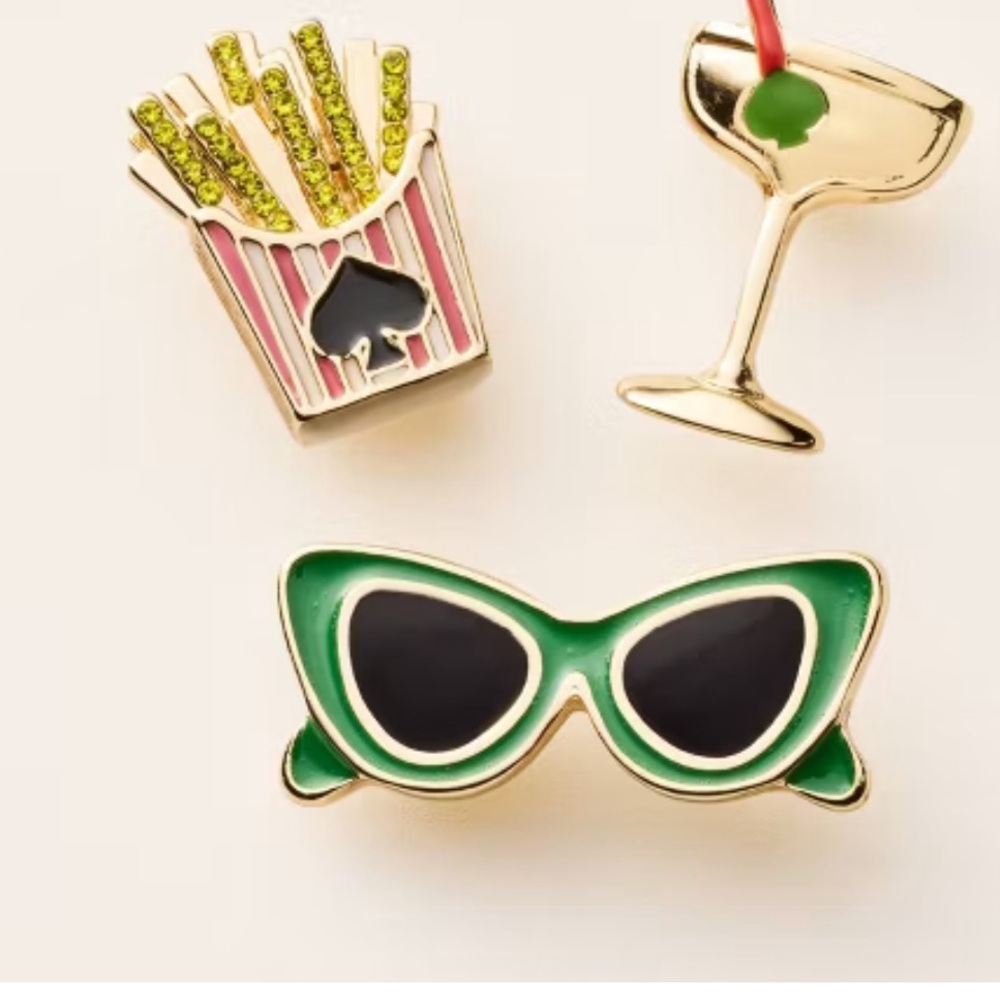 kate spade new york x Target Green/Pink/Gold3pk Mixed Novelty Pin Set- N…